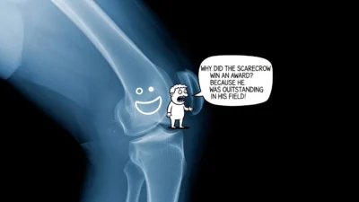 joke knee x ray